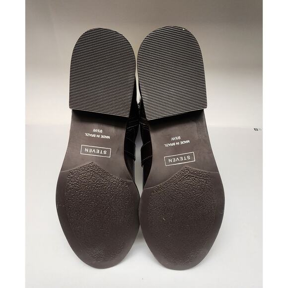 Steven By Steve Madden Women's Sydnee Tall Riding Brown Leather Boots Size 9.5W - Picture 10 of 10